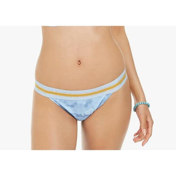 Hula Honey Juniors' Tie-Dye Banded Surf Blue Bikini Bottom NWT - Picture 2 of 5